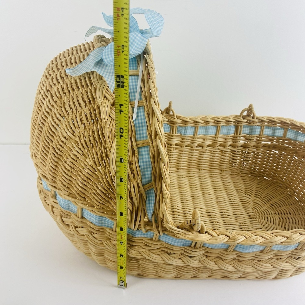 American Girl Bitty Baby and Lullaby Moses Basket Bitty Bear Carrier Gray Eyes - Picture 7 of 16
